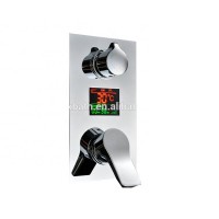 Top sale brass surface mounted temperature display shower faucet panel