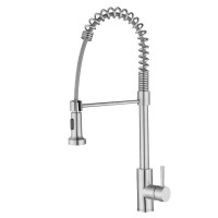 Multifunction Spring Loaded Deck Mounted Universal Kitchen Faucet Pull Out Tap Mixer