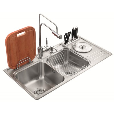 Customized size 201 SUS kitchen sink stainless steel 304