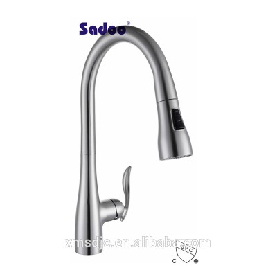 CUPC Single Handle One Way Pull Down 360 Degree Rotation Spout Brass Kitchen Faucet